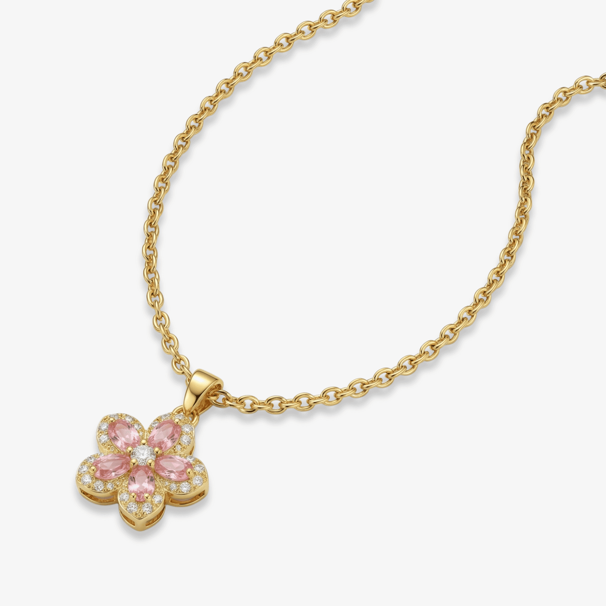 Spinning Floral Princess Necklace