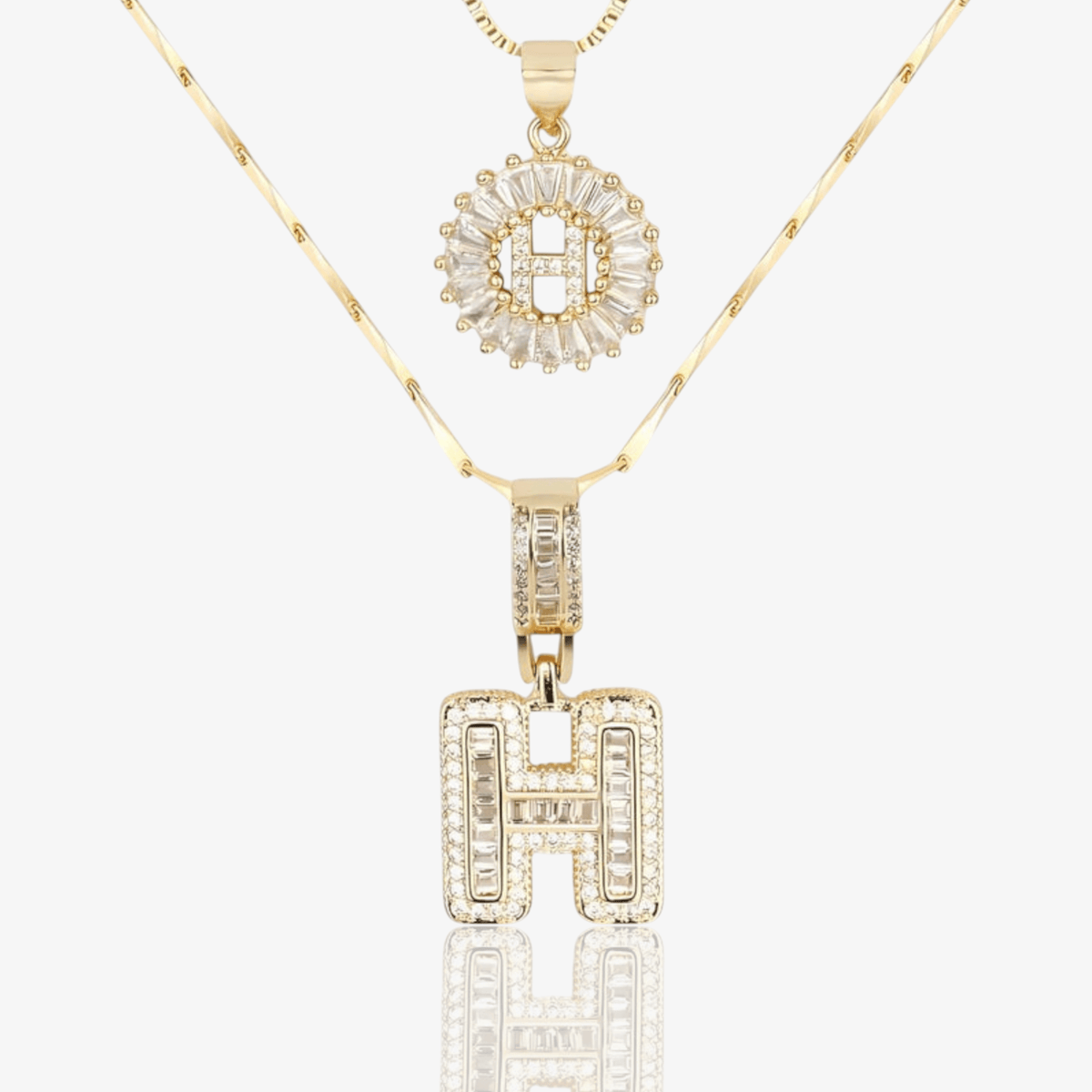 Initial Necklace A–Z Duo Set