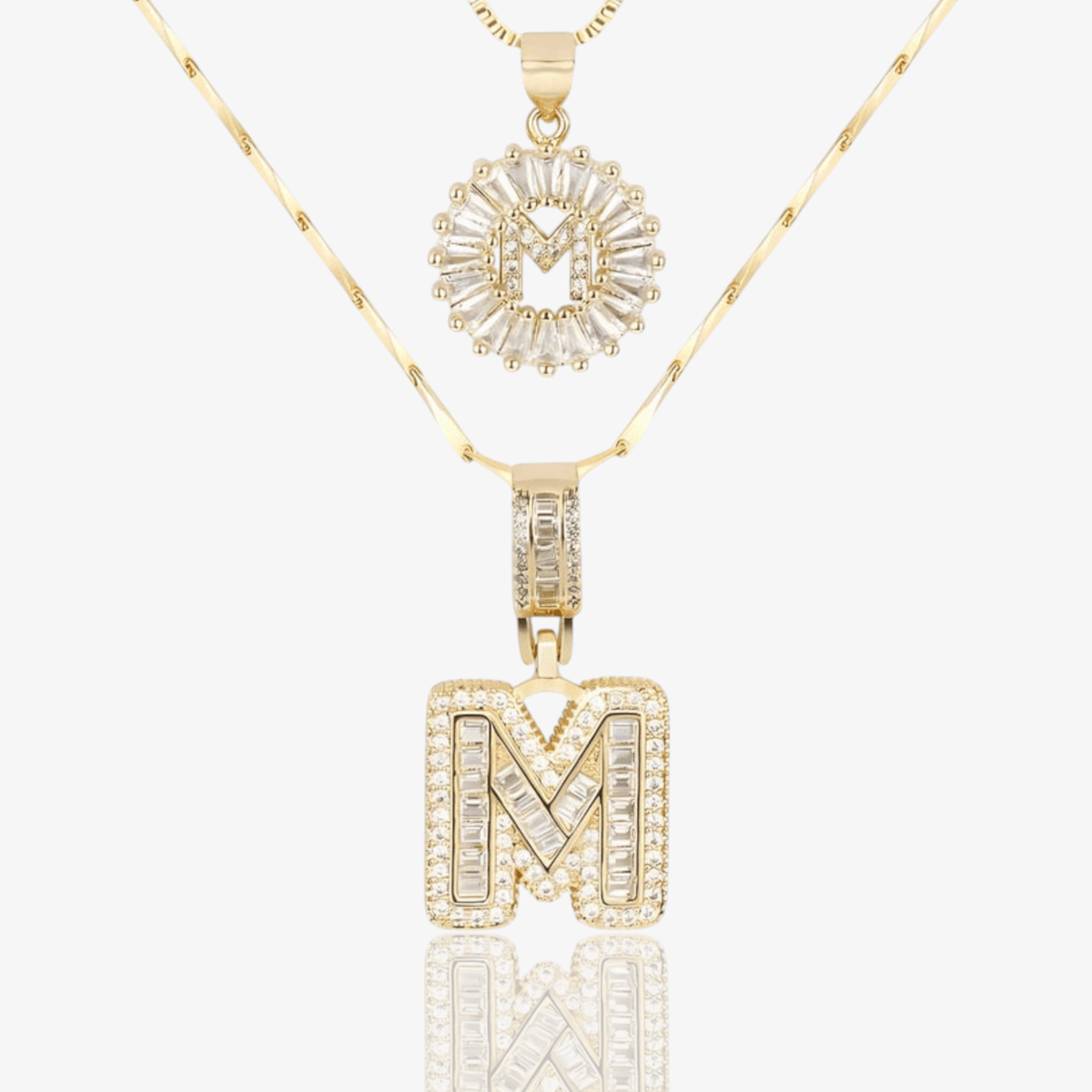 Initial Necklace A–Z Duo Set