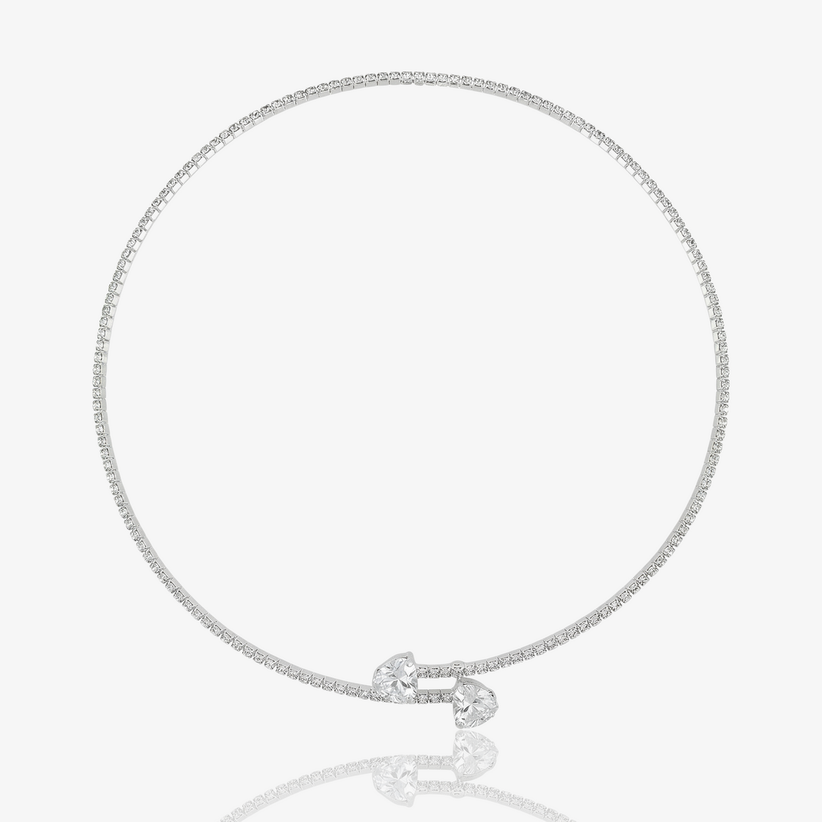Open Heart Diamond Choker