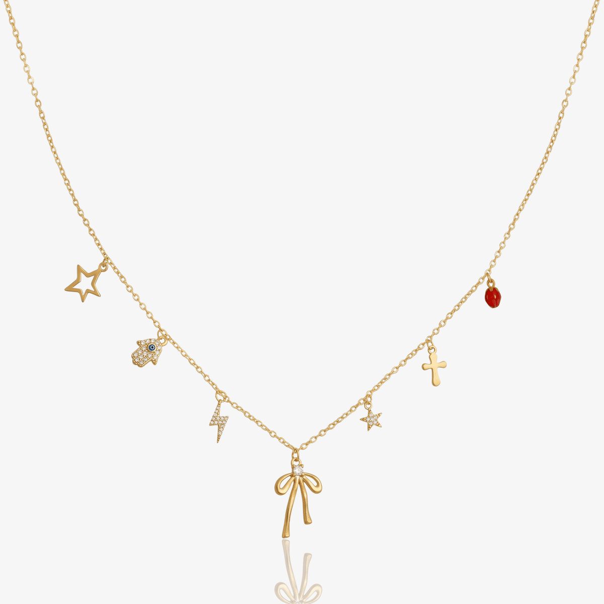 Paperclip Charm Detail Necklace