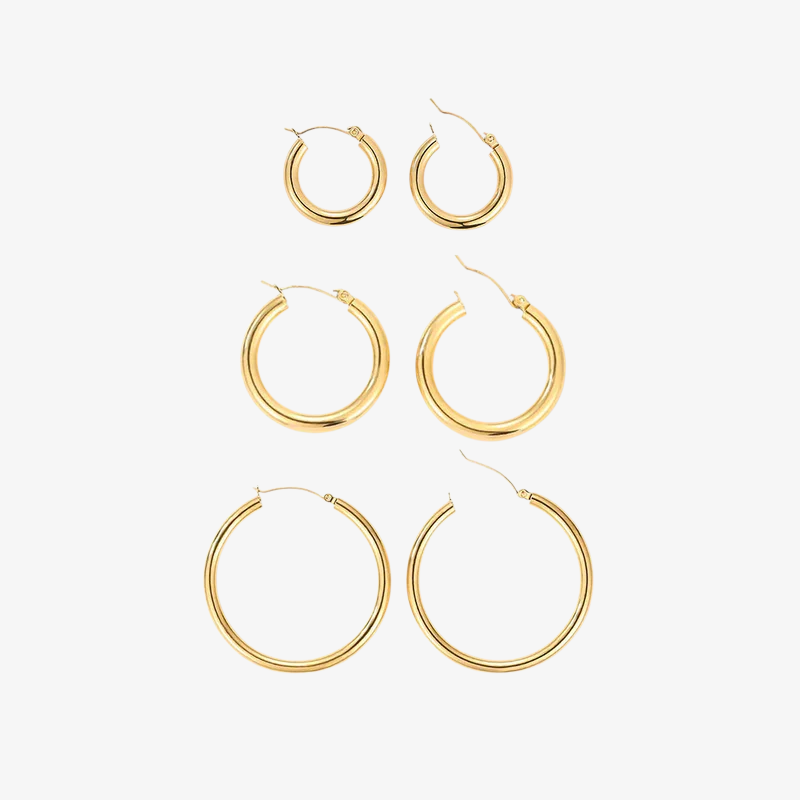 Classic Round Hoop Earrings