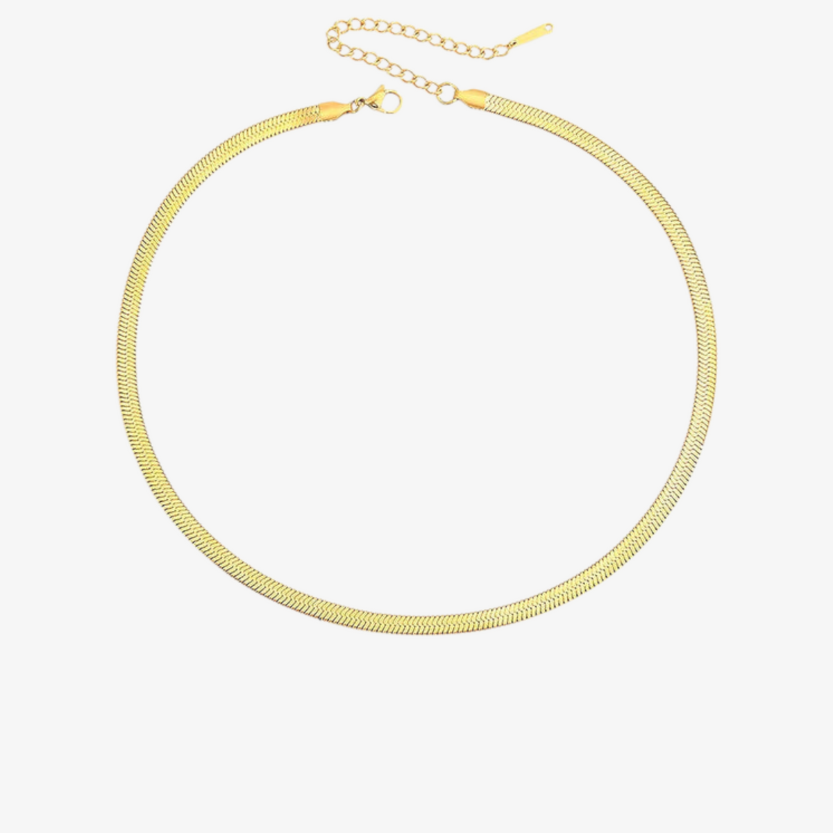Gold & Silver Herringbone Necklace