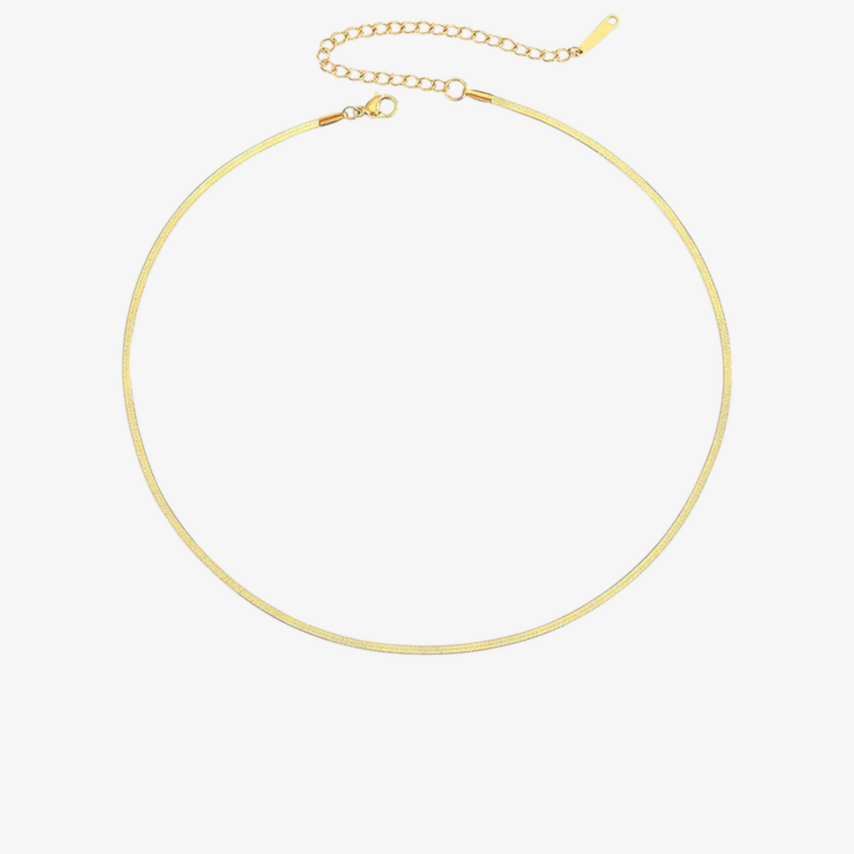 Gold & Silver Herringbone Necklace
