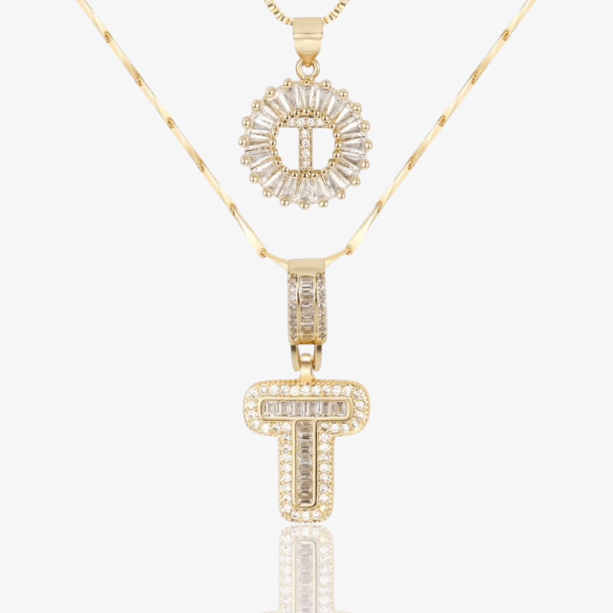 Initial Necklace A–Z Duo Set