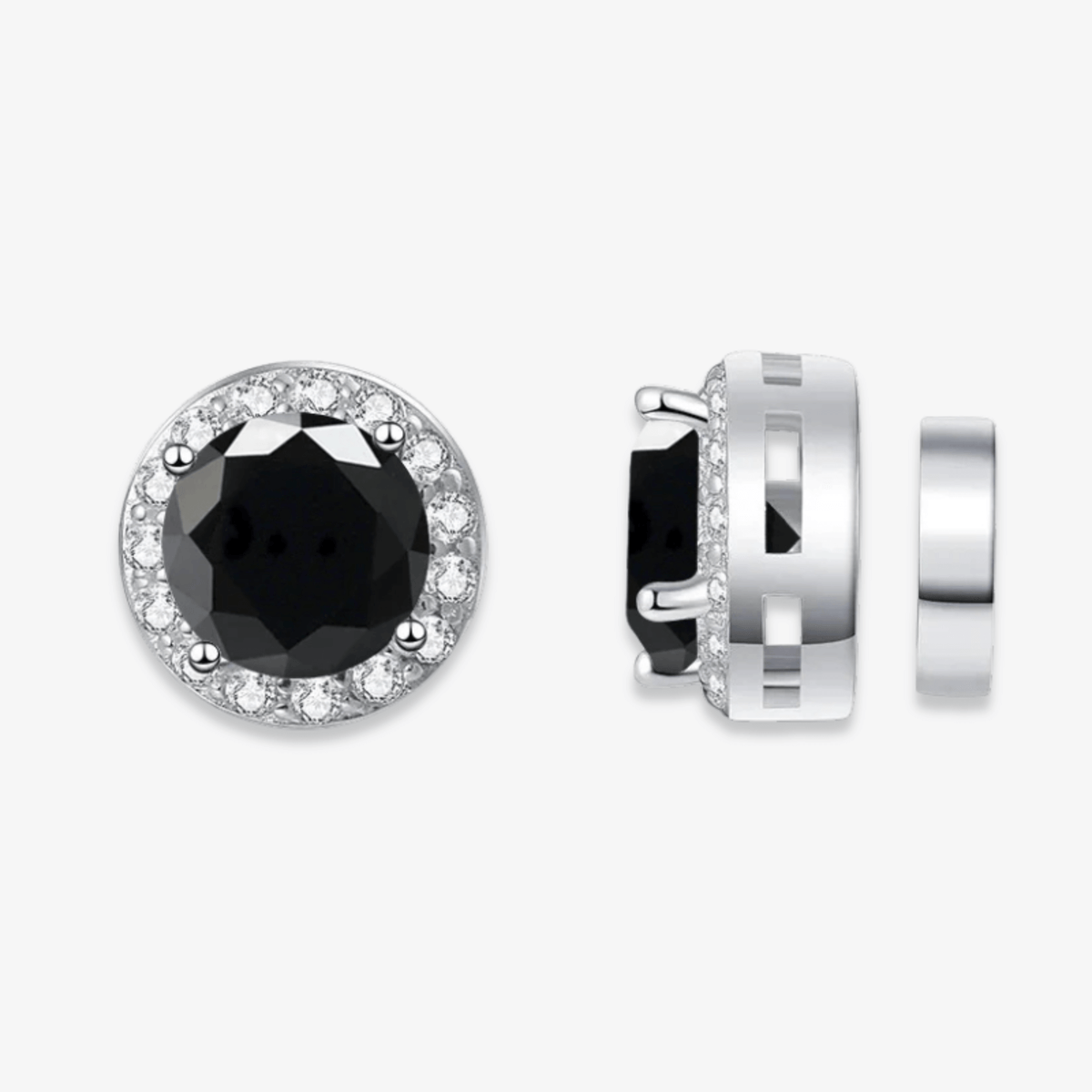 Magnetic Round Moissanite Earrings
