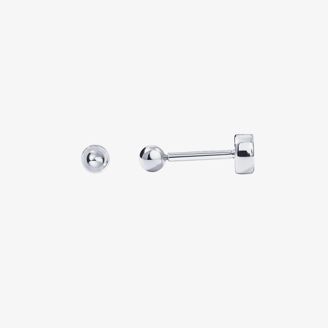 Sphere Flat Back Stud Earrings