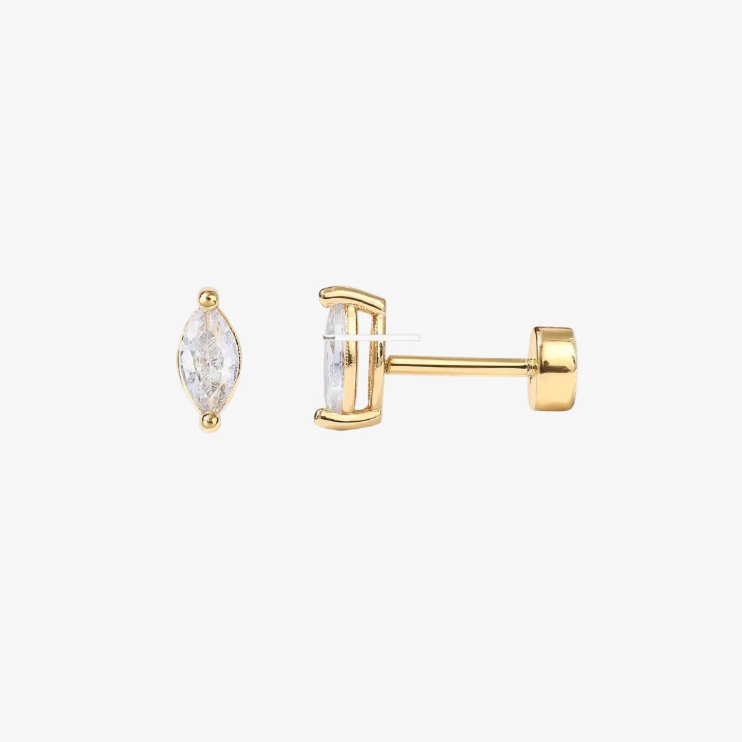 Tiny Teardrop Flat Back Studs