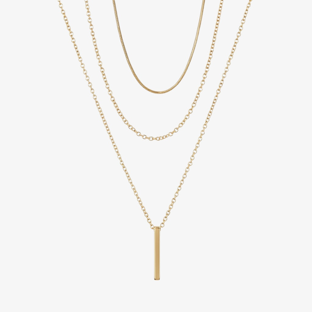 Trio Layered Bar Necklace