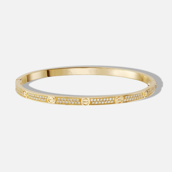 Pavé Screw Love Bangle Bracelet