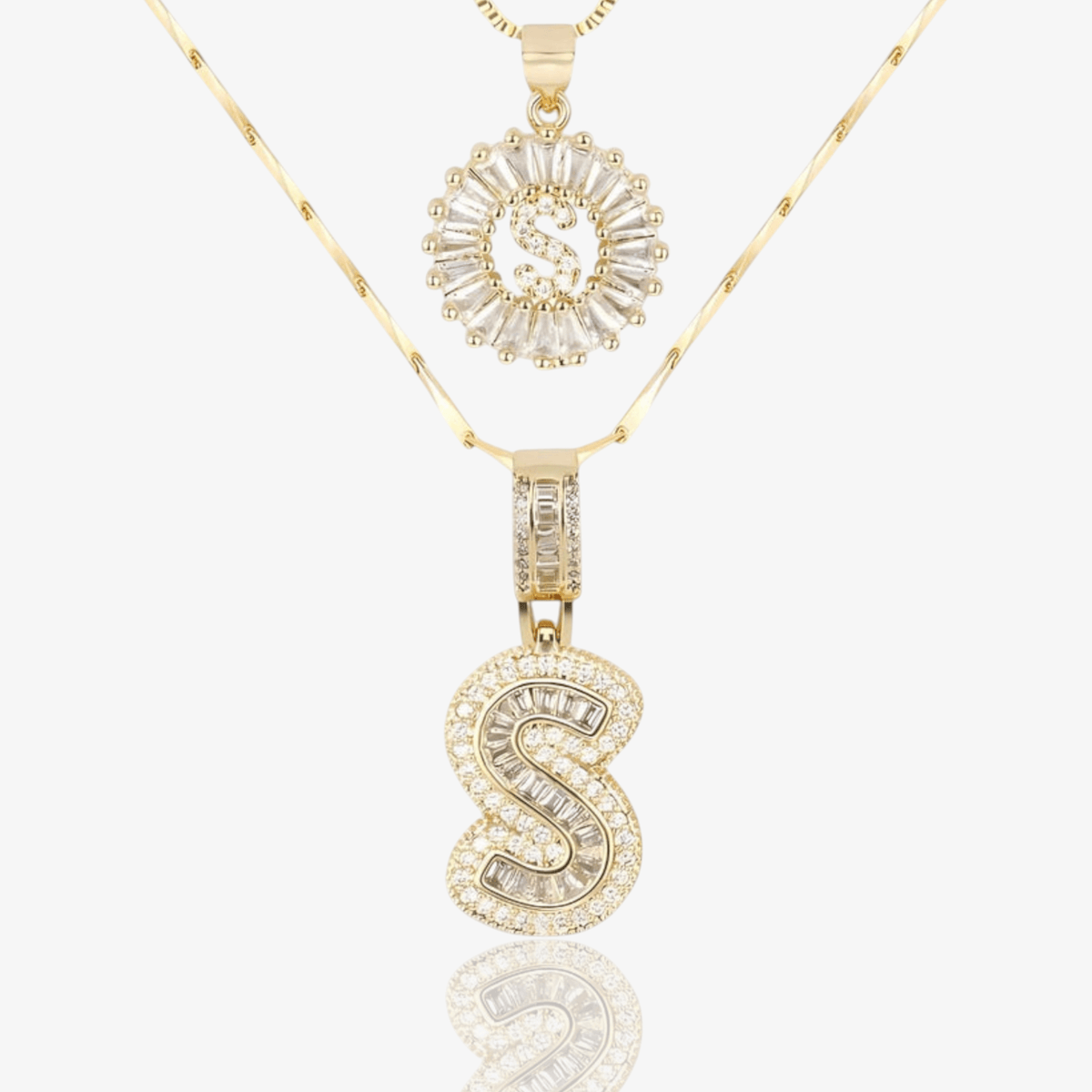 Initial Necklace A–Z Duo Set