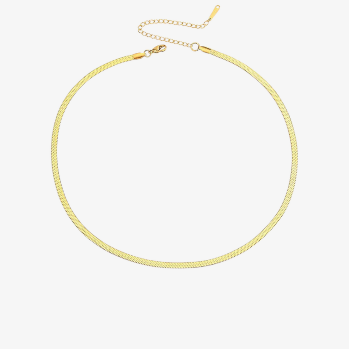 Gold & Silver Herringbone Necklace