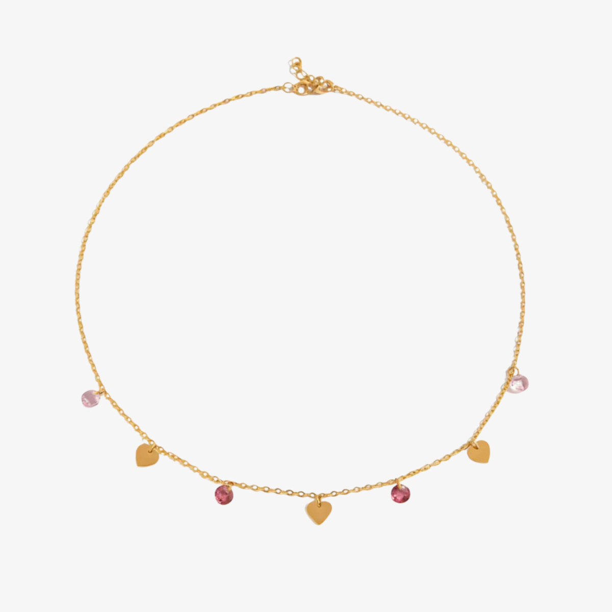 Gold Heart Charm Necklace