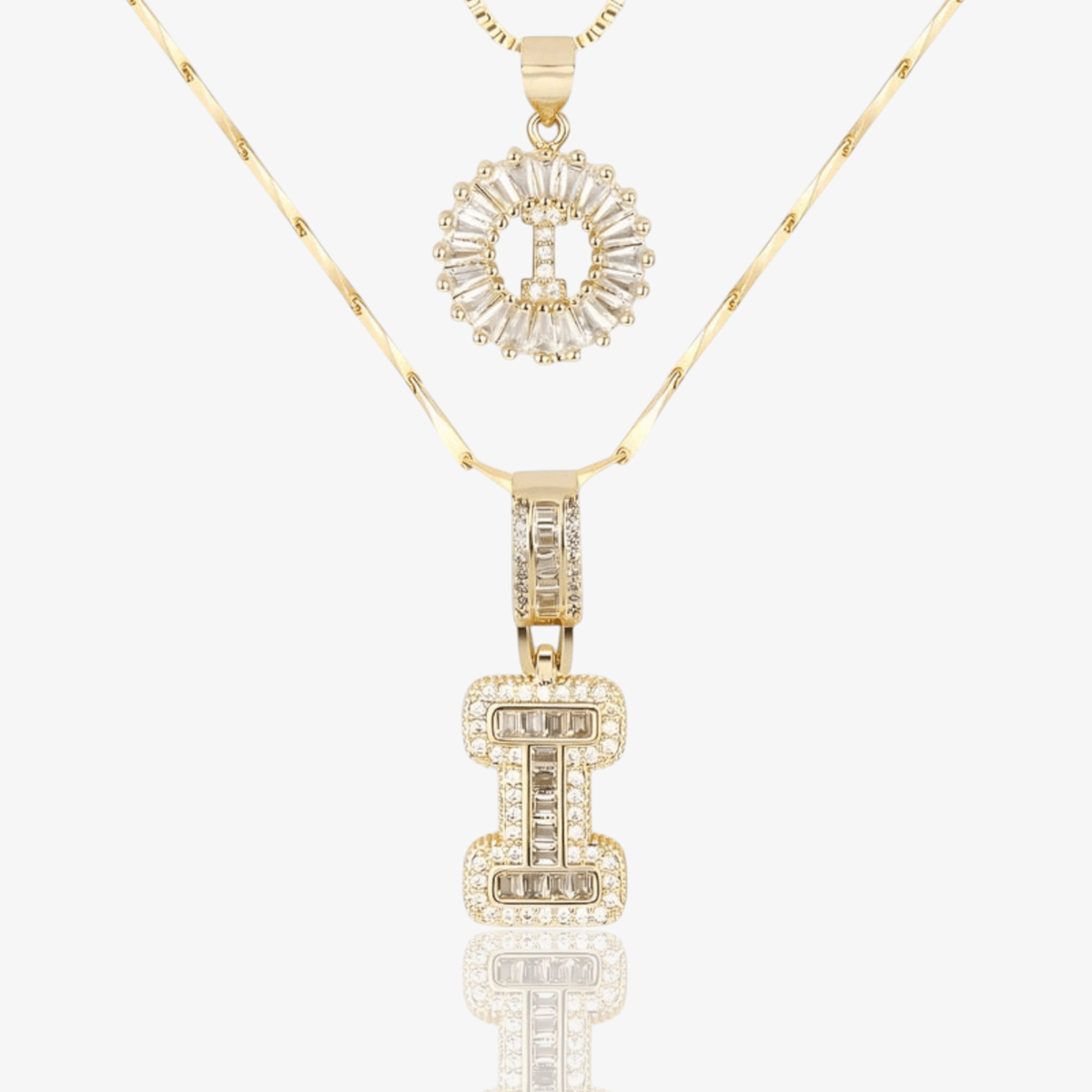 Initial Necklace A–Z Duo Set