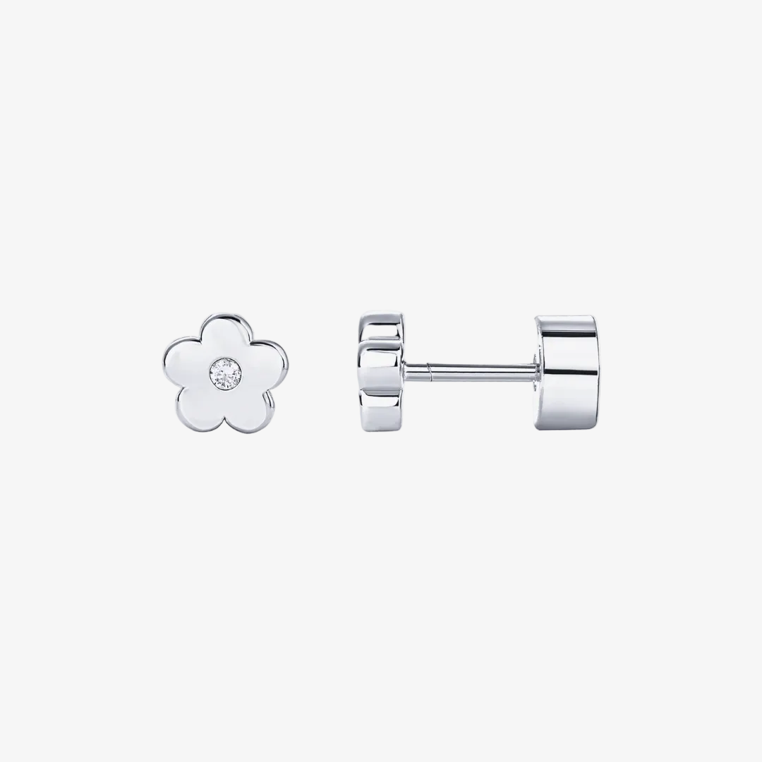 Tiny Bloom Flat Back Stud Earrings