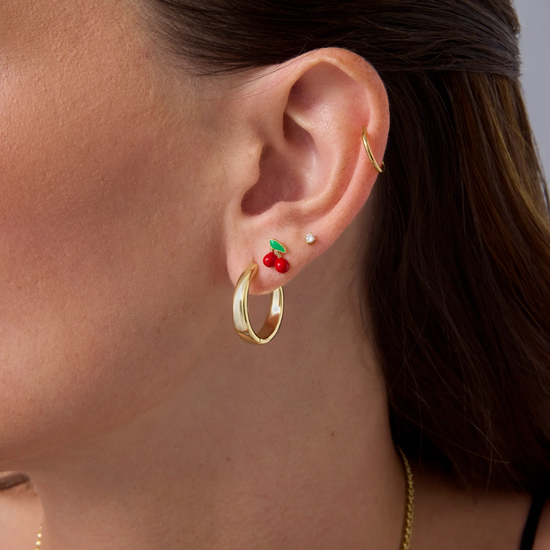 Multi-Shape Flat Back Stud Earrings