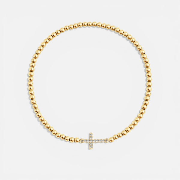 Aurelis Beaded Cross Stretch Bracelet